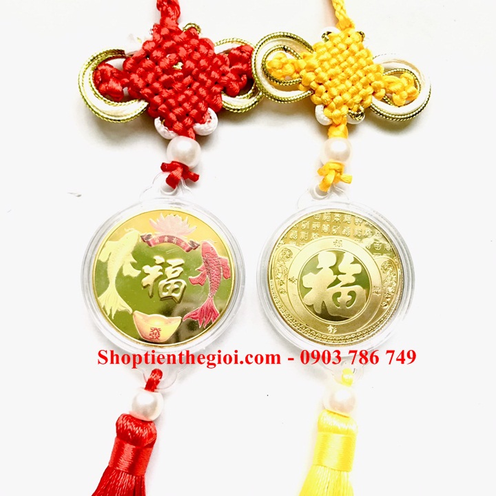 Dây Treo Xu Song Ngư in màu - SP005275